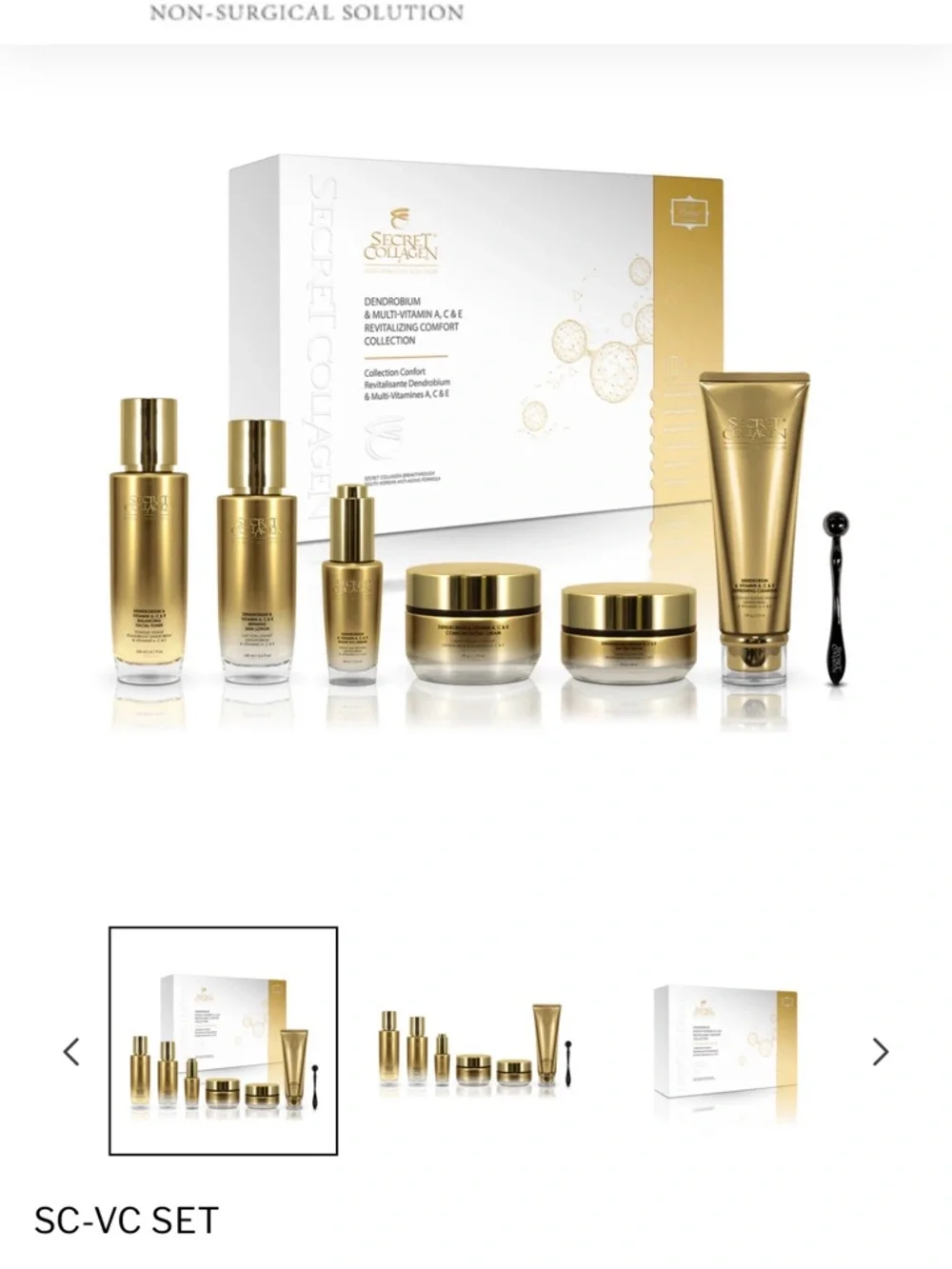 Secret Collagen Dendrobium & Multi-Vitamin Comfort Skincare Set - Brand New